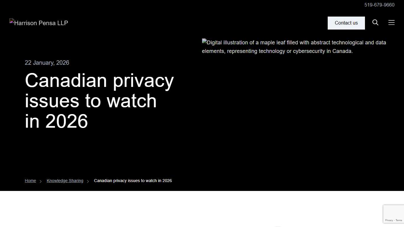 Canadian privacy issues to watch in 2026 Harrison Pensa LLP
